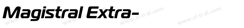 Magistral Extra字体转换